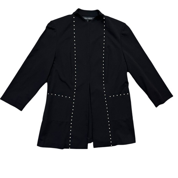 Ming Wang Jackets & Blazers - MING WANG SIZE S BLACK Gold Studded JACKET